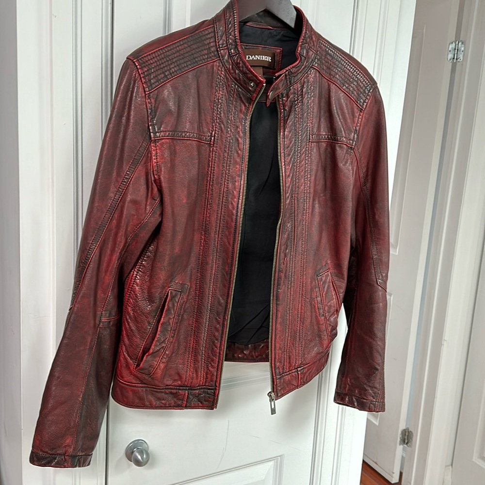 Danier Red Leather Jacket